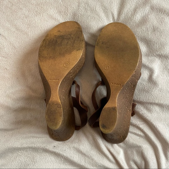 Nine West brown gladiator wedges - Picture 4 of 6